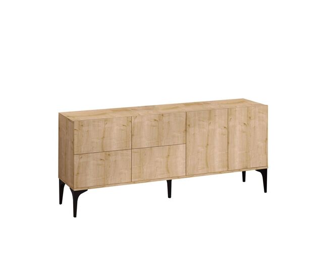 Aparador 6 puertas decorado roble zafiro l180 cm - laika
