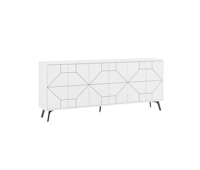 Aparador con 6 puertas decoradas l184 cm - dune