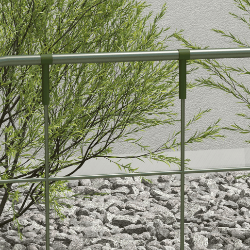 Outsunny Conjunto de 4 Treliças de Jardim Suportes para Plantas Trepadeiras com Estrutura de Aço para Frutas Vegetais Flores 40x90 cm Verde