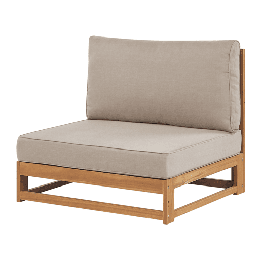 Conjunto de jardim com mesa 4 lugares TIMOR Madeira de Acácia certificada Castanho claro