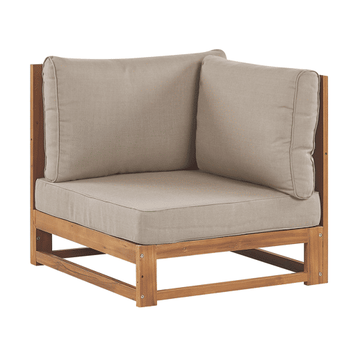 Conjunto de jardim com mesa 4 lugares TIMOR Madeira de Acácia certificada Castanho claro