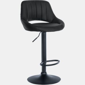 Taburete de bar Milet en polipiel Simil cuero Negro 48X47X85 cm