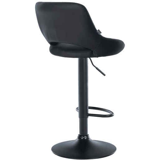Taburete de bar Milet en polipiel Simil cuero Negro 48X47X85 cm