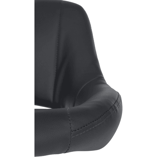 Taburete de bar Milet en polipiel Simil cuero Negro 48X47X85 cm