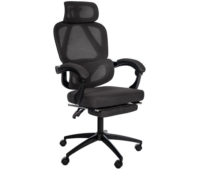 Silla de oficina gander tela negro 69x61x135 cm