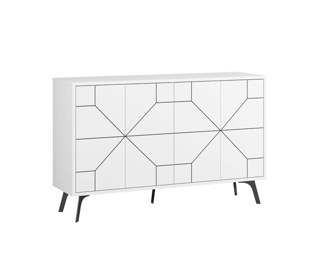 Buffet 4 puertas y puertas decoradas l123 cm - dune
