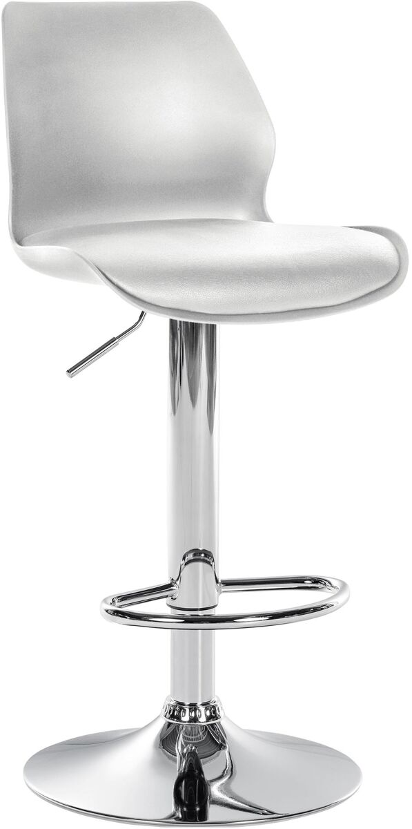Taburete de bar gilbert plástico blanco 42x39x82 cm