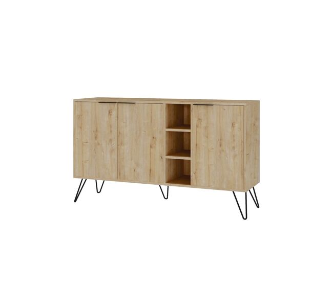Buffet 3 nichos y 3 puertas l142 cm - clara
