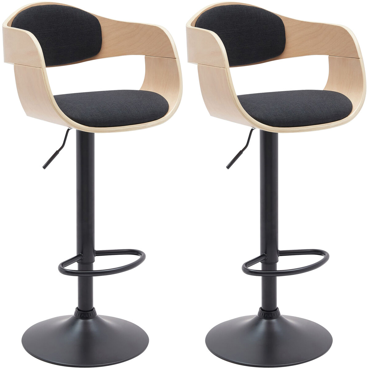 Set De 2 Taburete de bar - Kingston - Tela