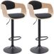 Set De 2 Taburete de bar - Kingston - Tela Set De 2 Taburete de bar - Kingston - Tela Negro