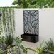 Jardinera con Biombo Metal Outsunny Jardinera con Biombo Metal Outsunny Negro