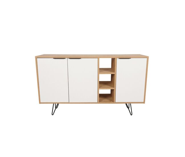 Buffet 3 nichos y 3 puertas l142 cm - clara