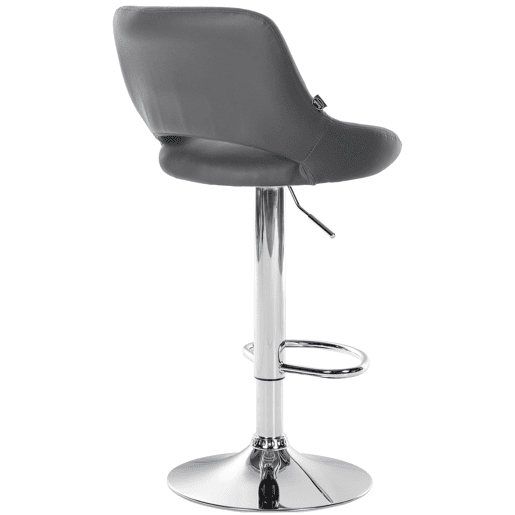 Taburete de bar Milet en polipiel Simil cuero Gris 48X47X85 cm Taburete de bar Milet en polipiel Simil cuero Gris 48X47X85 cm