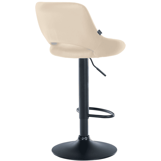 Taburete de bar Milet en polipiel Simil cuero Crema 48X47X85 cm