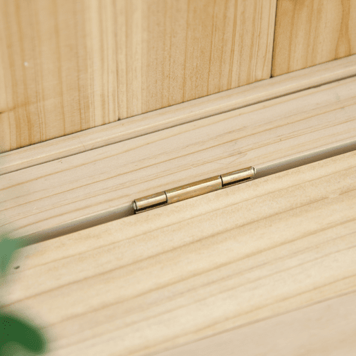Outsunny Banco de Jardim de Madeira Banco de Exterior com Baú de Armazenamento e Encosto Carga 250 kg para Pátio Terraço Varanda 115x45x75 cm Natural