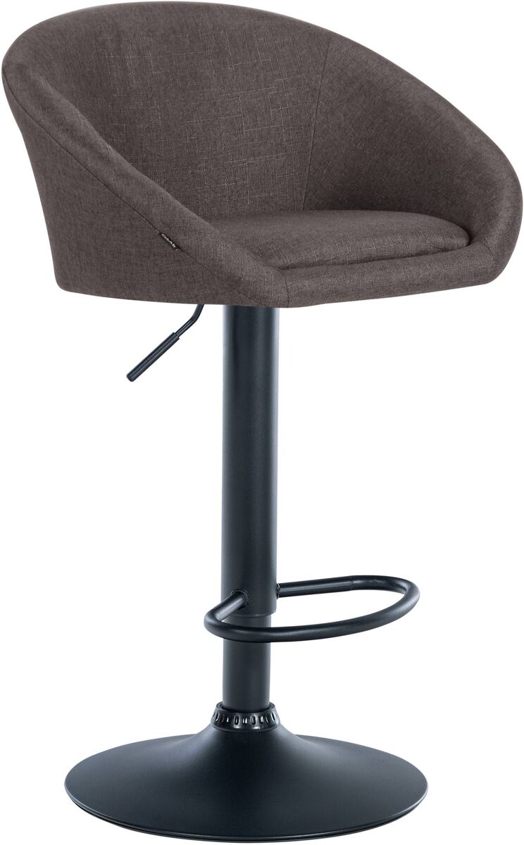 Taburete de bar davie de tela gris oscuro 51x55x86 cm
