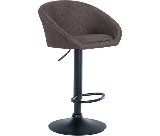 Taburete de bar davie de tela gris oscuro 51x55x86 cm
