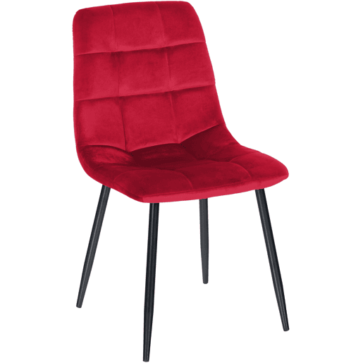 Silla de comedor Tilde Terciopelo Rojo 55X45X84 cm