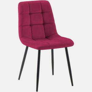 Silla de comedor Tilde Terciopelo Rojo 55X45X84 cm