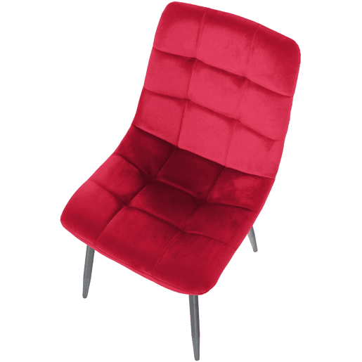 Silla de comedor Tilde Terciopelo Rojo 55X45X84 cm
