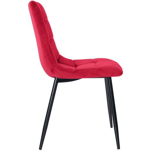 Silla de comedor Tilde Terciopelo Rojo 55X45X84 cm