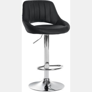 Taburete de bar Milet en polipiel Simil cuero Negro 48X47X85 cm