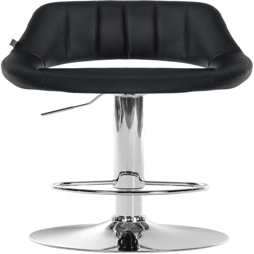 Taburete de bar Milet en polipiel Simil cuero Negro 48X47X85 cm