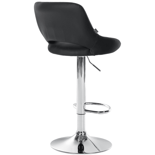 Taburete de bar Milet en polipiel Simil cuero Negro 48X47X85 cm