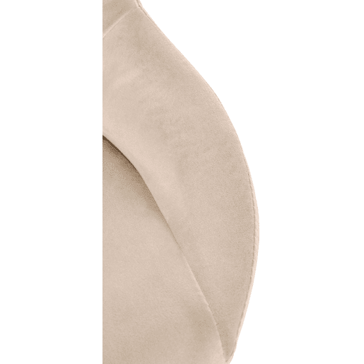 Taburete de bar Milet de terciopelo Crema 48X47X85 cm
