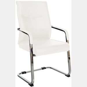 Silla de Comedor Hobart Simil cuero Blanco 60X55X105 cm