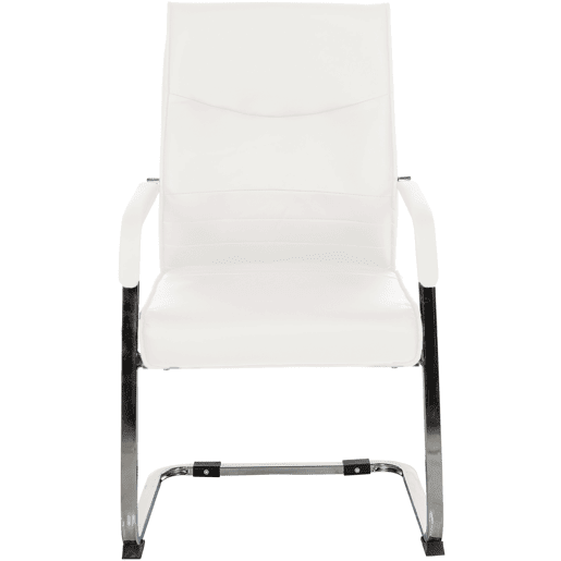 Silla de Comedor Hobart Simil cuero Blanco 60X55X105 cm