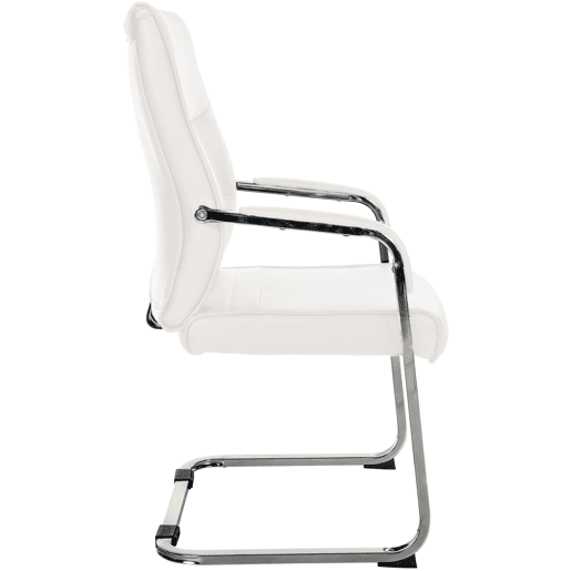 Silla de Comedor Hobart Simil cuero Blanco 60X55X105 cm