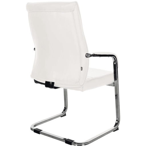 Silla de Comedor Hobart Simil cuero Blanco 60X55X105 cm