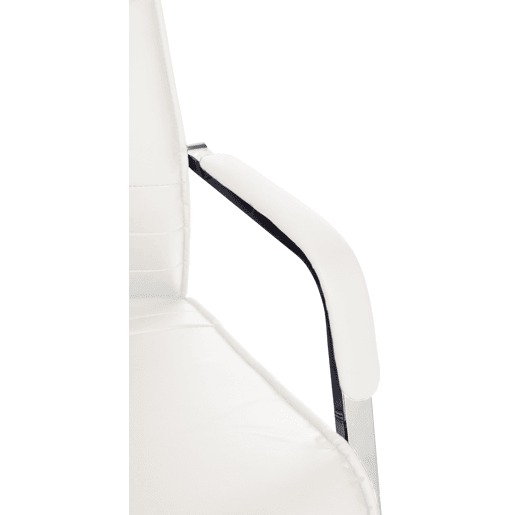 Silla de Comedor Hobart Simil cuero Blanco 60X55X105 cm