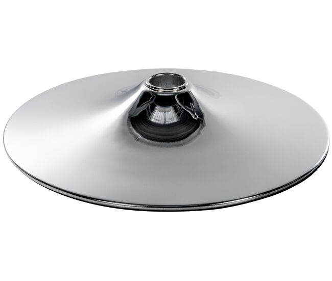 Plato base redondo en 4 tamaños metal cromado 385x385x85 cm