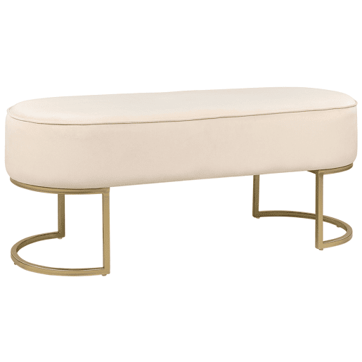Banco MILRY Veludo Creme