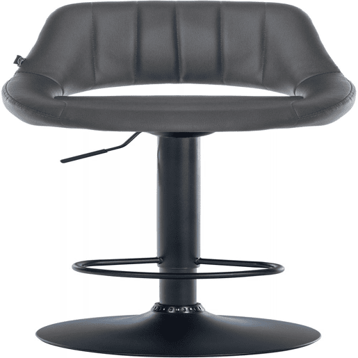 Taburete de bar Milet en polipiel Simil cuero Gris 48X47X85 cm