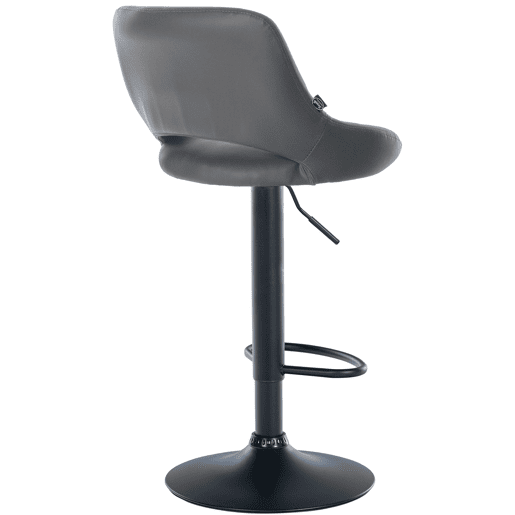 Taburete de bar Milet en polipiel Simil cuero Gris 48X47X85 cm