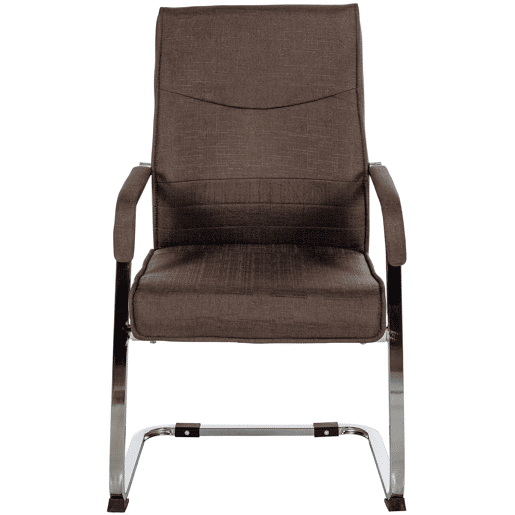Silla de visita Hobart Tela Marrón 60X55X88 cm
