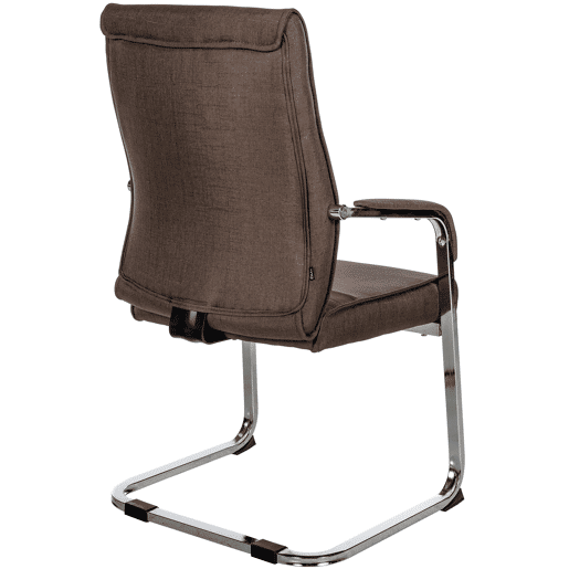 Silla de visita Hobart Tela Marrón 60X55X88 cm