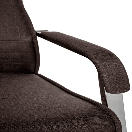 Silla de visita Hobart Tela Marrón 60X55X88 cm