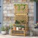 Estantería para Planta Madera de Abeto Outsunny Estantería para Planta Madera de Abeto Outsunny Amarillo