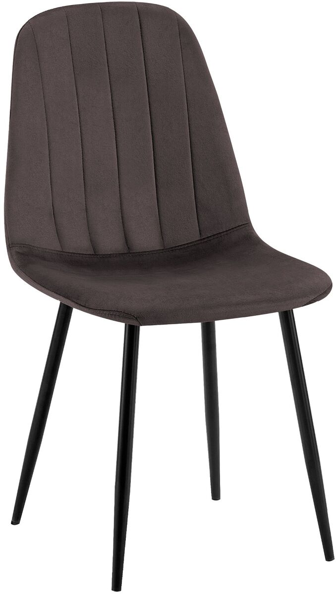 silla de comedor baxter de terciopelo metal marron 54x45x88 cm