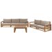 Beliani Conjunto de jardín Madera de acacia con certificado FSC® TIMOR Beliani Conjunto de jardín Madera de acacia con certificado FSC® TIMOR Gris Oscuro