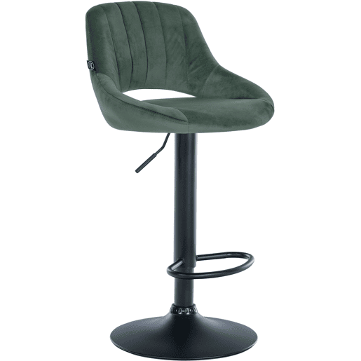 Taburete de bar Milet de terciopelo Verde 48X47X85 cm