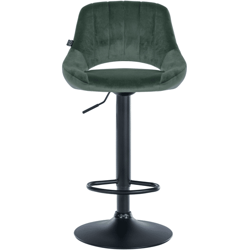 Taburete de bar Milet de terciopelo Verde 48X47X85 cm