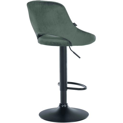 Taburete de bar Milet de terciopelo Verde 48X47X85 cm