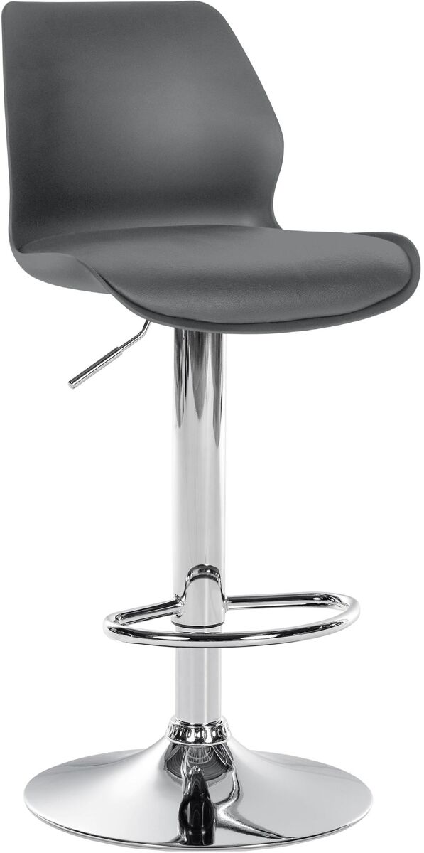 Taburete de bar gilbert plástico gris 42x39x82 cm