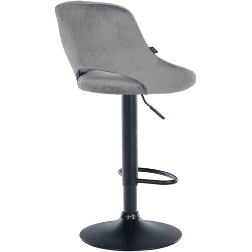 Taburete de bar Milet de terciopelo Gris oscuro 48X47X85 cm