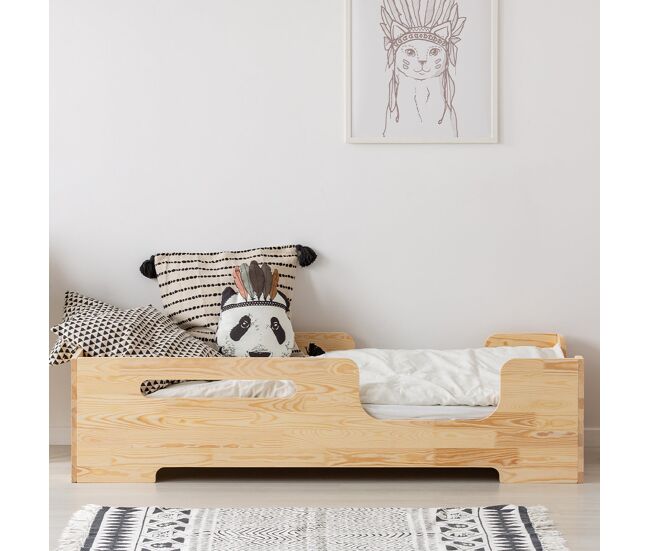 Cama 90x190 con somier Lilian Madera